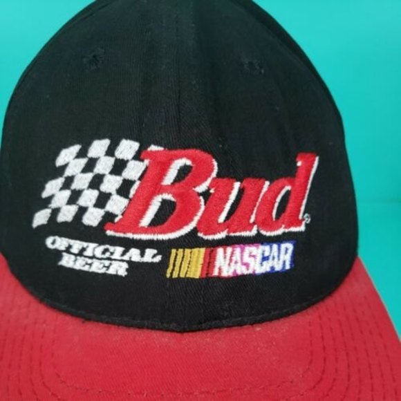 Bud Beer Hat NASCAR 50th Anniversary Snap Back Trucker Cap Budweiser Vintage - Picture 7 of 10